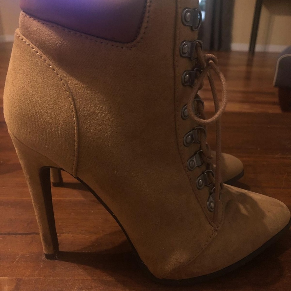 High Heel Construction Boots
